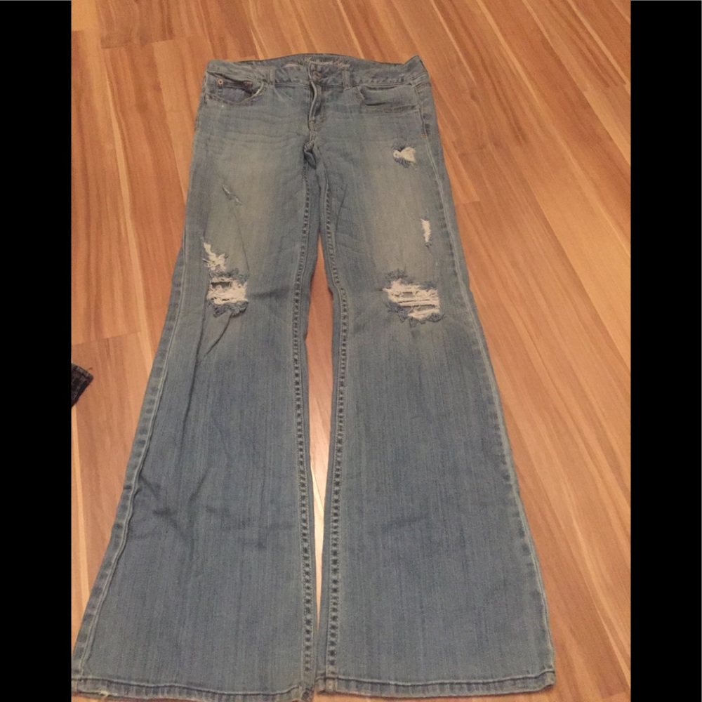 American Eagle destructed Hipster size 8 long